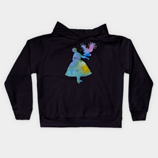 Girl with an eagle Kids Hoodie